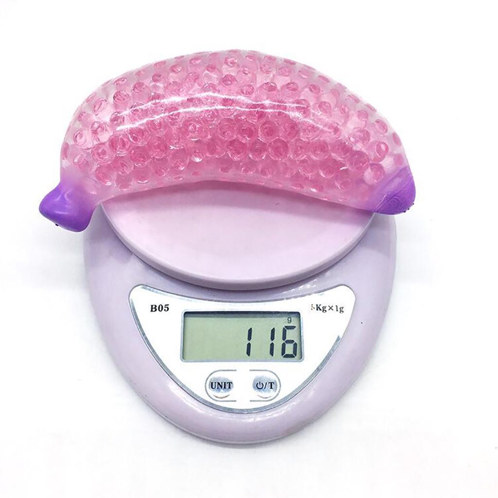 Spongy Banana Bead Stress Ball - Knautschbare Anti-Stress-Banane Für Erwachsene & Kinder