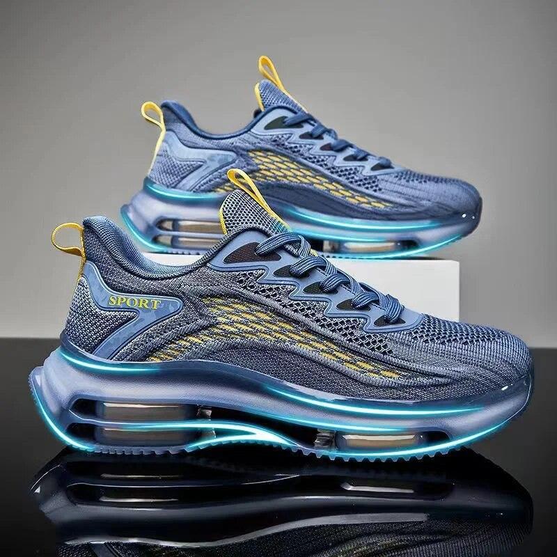 

Men Sneakers Running Boots New Fashion Outdoor Jogging Sports Shoes Mesh Breathable Cushioning Basket Footwear Male Big Size 45