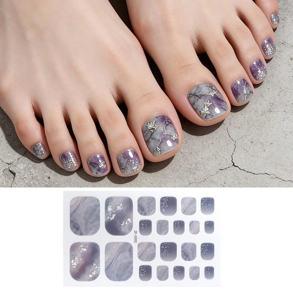 Long Lasting Nail Polish Sticker Foot Decoration Self-Adhesive Nail Stickers Summer Season Type B