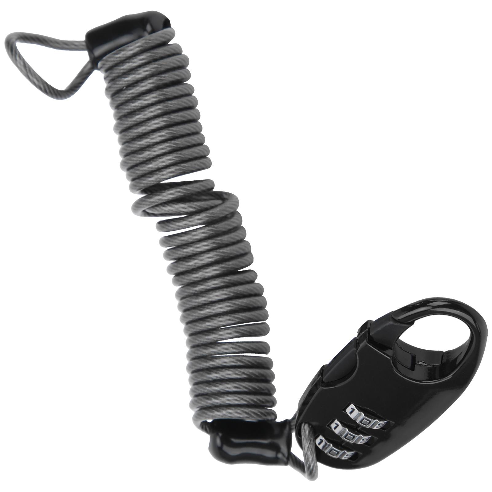 

Велосипедный шлем тросовый замок портативный универсальный противоугонный парольный замок для мотоцикла велосипеда черный