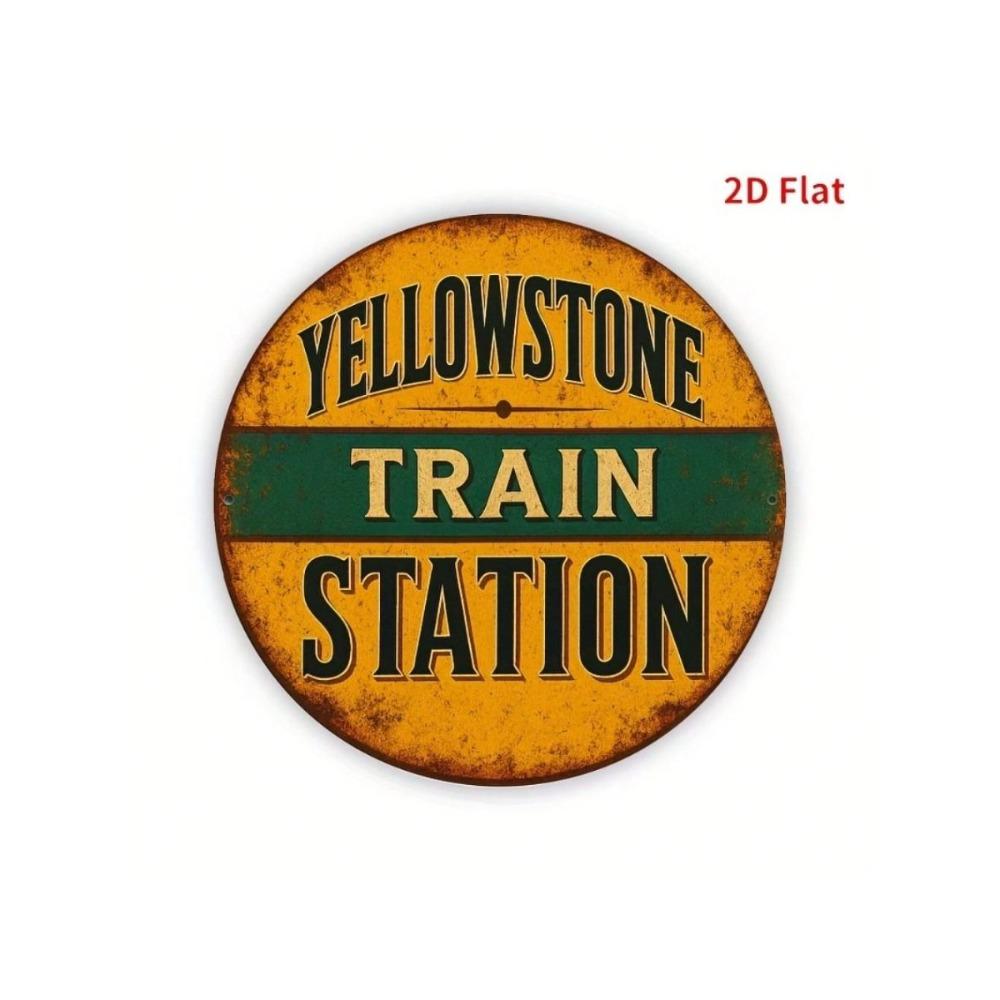 Retro Vintage Train Station Metal Sign Wall Art Decor