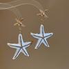 Ear Pendant Starfish Metal Stud Earrings Bohemia Style Long Tassel Earrings  Festival