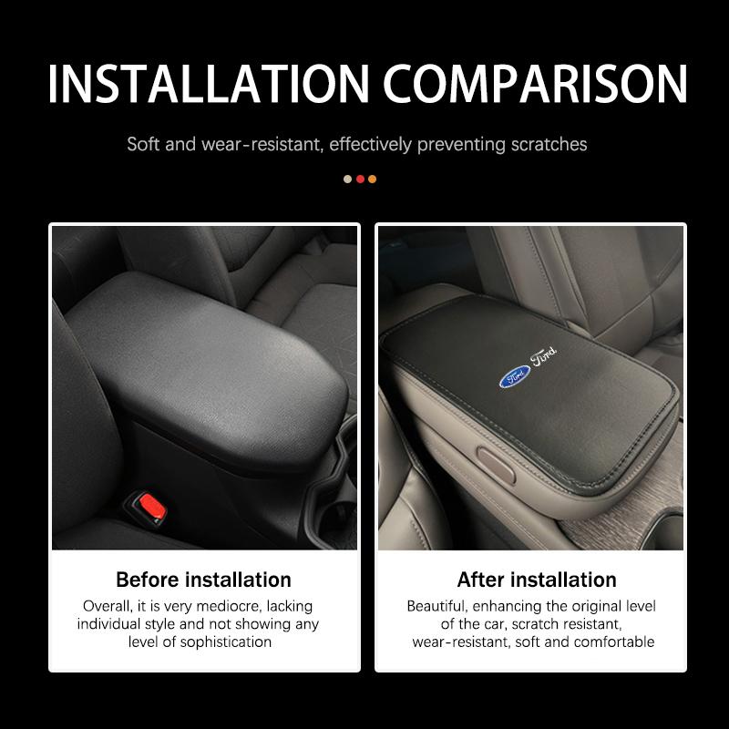 Car Armrest Box Mats Memory Foam Vehicle Arm Rest Pads For Ford Escort KA Flex Everest KA Expedition Falcon Fusion