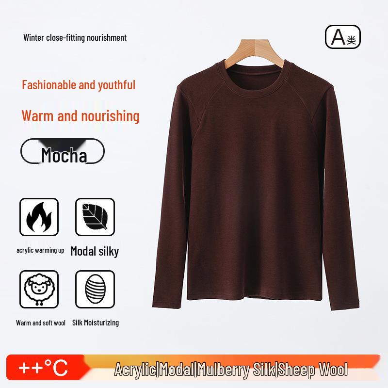 Men's Wool Air Layer Sporty Raglan T-Shirt - Warm Korean Style Cold-Proof Base Layer