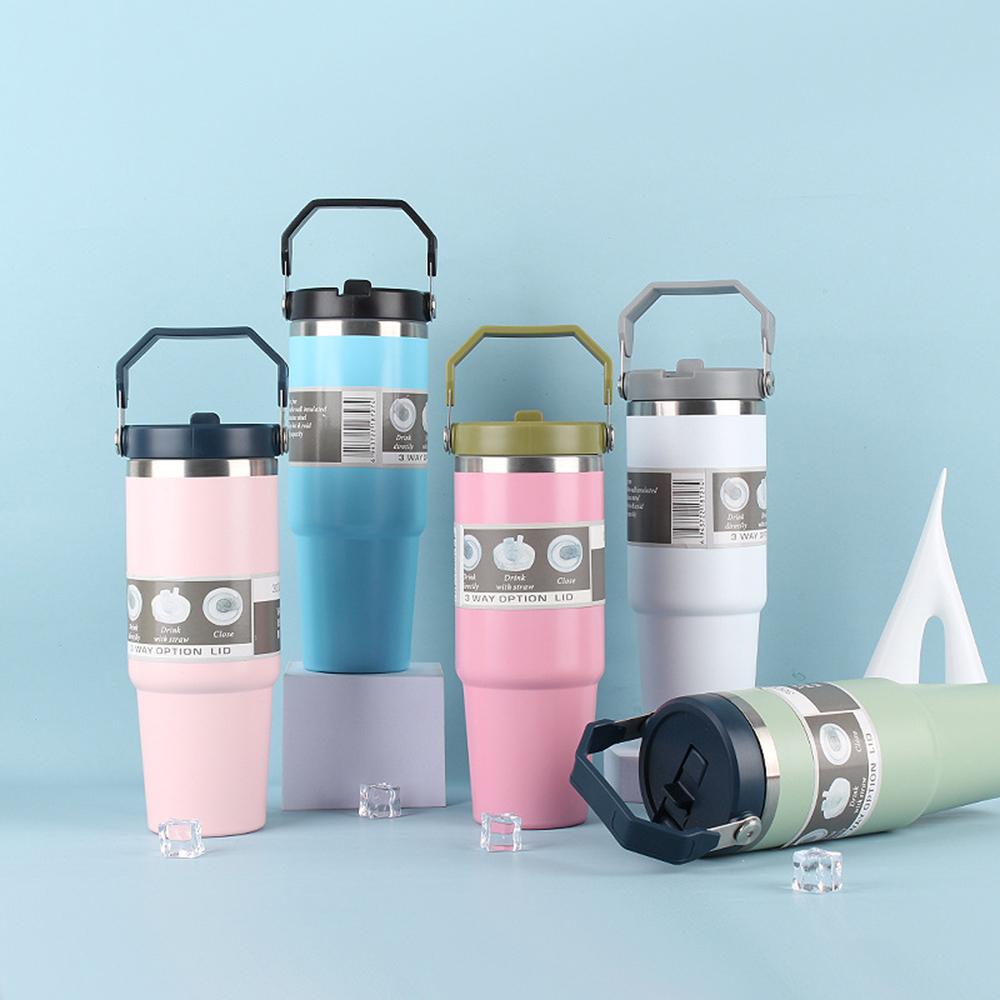 890ml Ultra Large Capacity Insulated Cup 304 Stainless Steel Insulated Cup Cold Insulated Outdoor Portable Ice Cream Cup