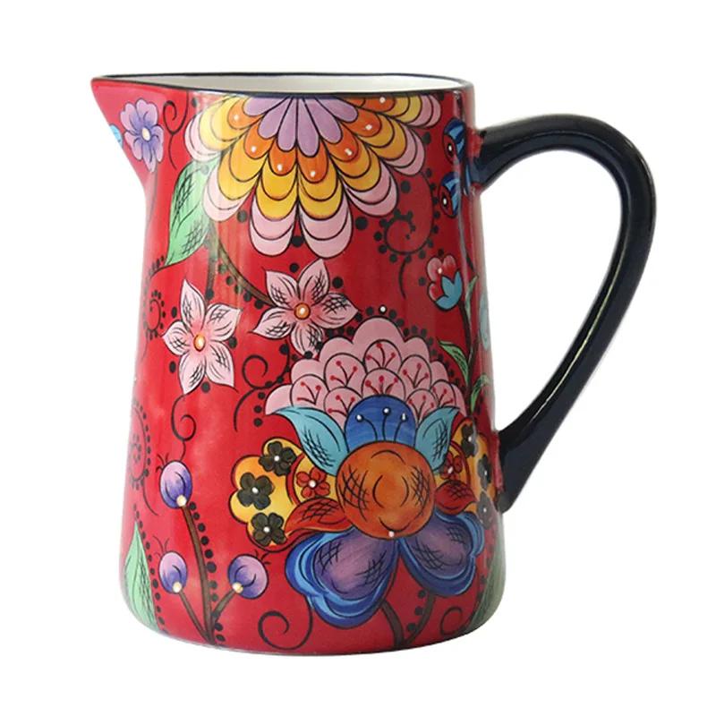 High Capacity Juice Cup Household Use Jug for Water Container Creative Living Room Vase Drinkware Cold Beverage Dispensing Jug