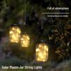 Waterproof Solar Mason Jar Lamp: Outdoor Hanging Tree Light for Night Markets, Garden, and Courtyard Decoration
