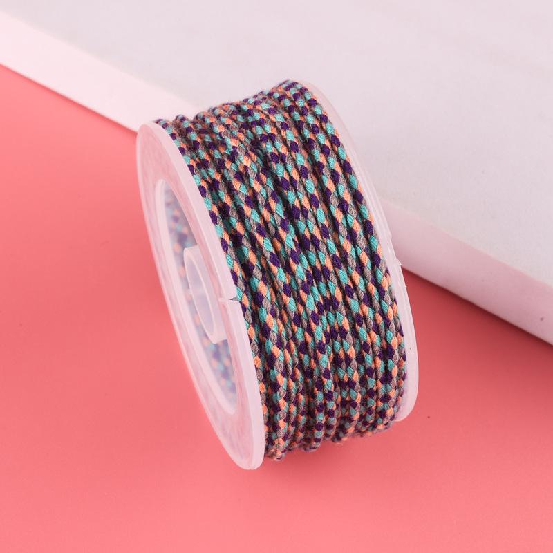 Sigu Sanhua Tibetan-Style Star & Moon Bodhi Cotton Thread - Non-Elastic, Wear-Resistant DIY Weaving Rope
