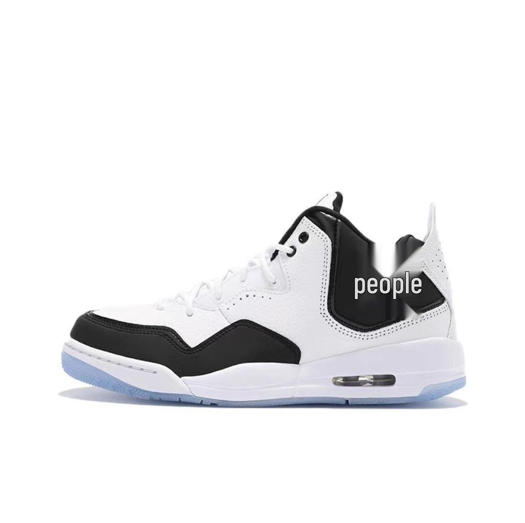 Authentic AJ23 Low-Top Air Cushion Basketball Shoes, Mid-Top Black Red White, Unisex Outdoor Versatile Sports Sneakers