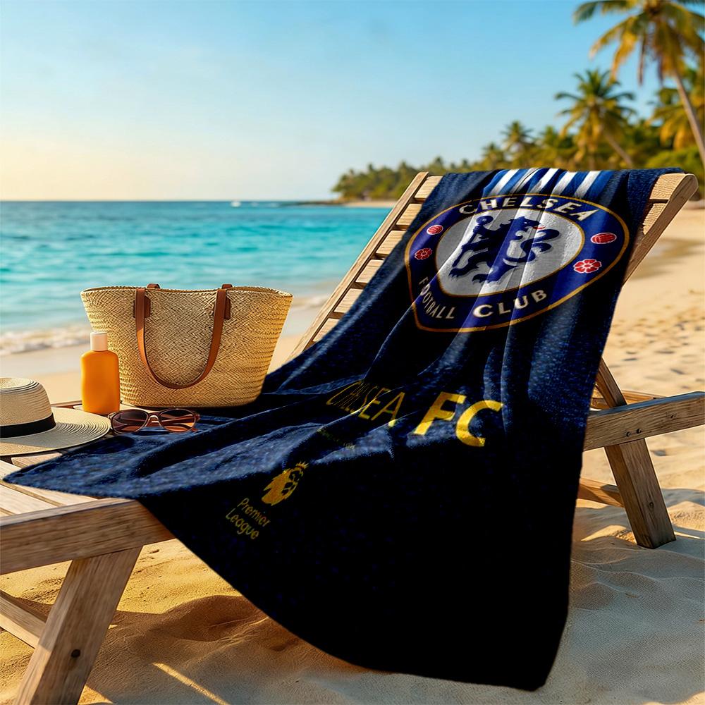 Chelsea Fc Football Player Beach Towel Super Soft Absorbent Comfortable Lightweight Suitable for Swimming, Gym, Camping, Yoga Vacation