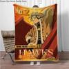 Vintage M-My-Hero-Academia 3D Printed Flannel Blanket Living Room Sofa Bed Camping Picnic Warm Blanket Holiday Gifts