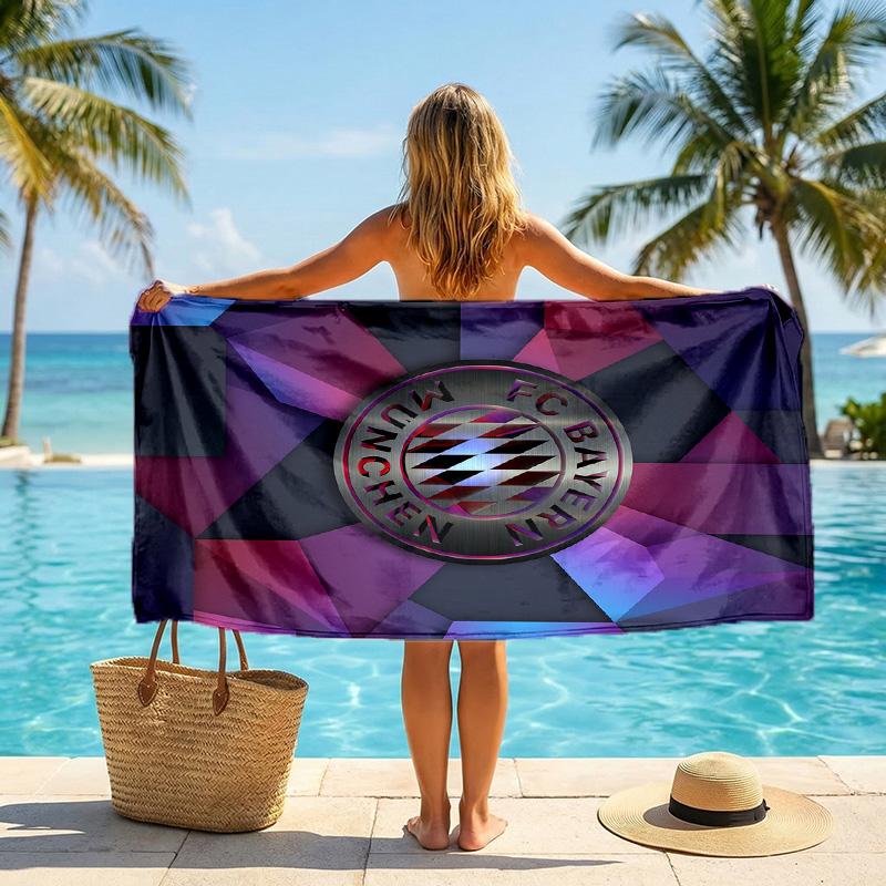Bayern Munich Print Quick Dry Beach Towel Microfiber Absorbent Portable Travel Swimming Towel