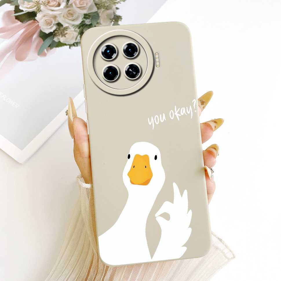 Cute Rabbit Cat Case For Tecno Spark 20 Pro Plus KJ7 Soft Shockproof Cases For Spark20 Spark 20 Pro+ ProPlus Silicone Back Cover