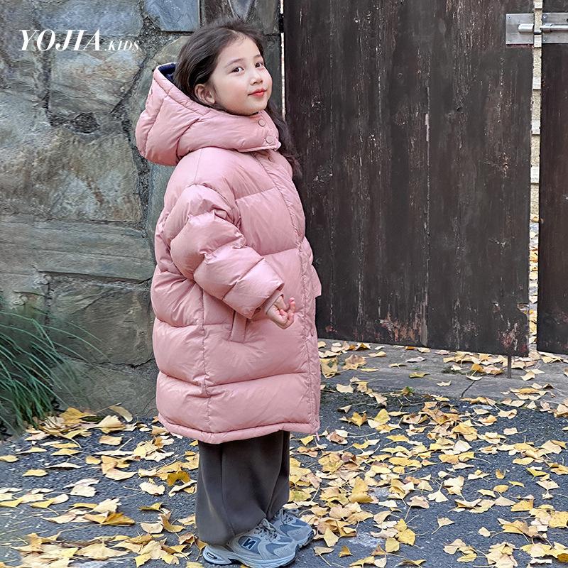2023 Winter Mädchen Lange Daunenjacke: Modisch, Warm und Wasserabweisend