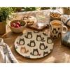 Assiette Décorée - EDEN - Chats - Ø 20 Cm - Gris/Blanc - Design Ludique