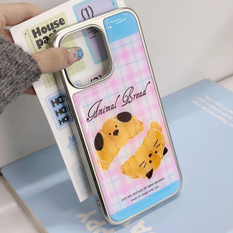 Zhitai Galvanizovaný stříbrný okraj Pouzdro s kapkovým lepidlem pro iPhone 14/13 Pro Max & Huawei Mate 60.