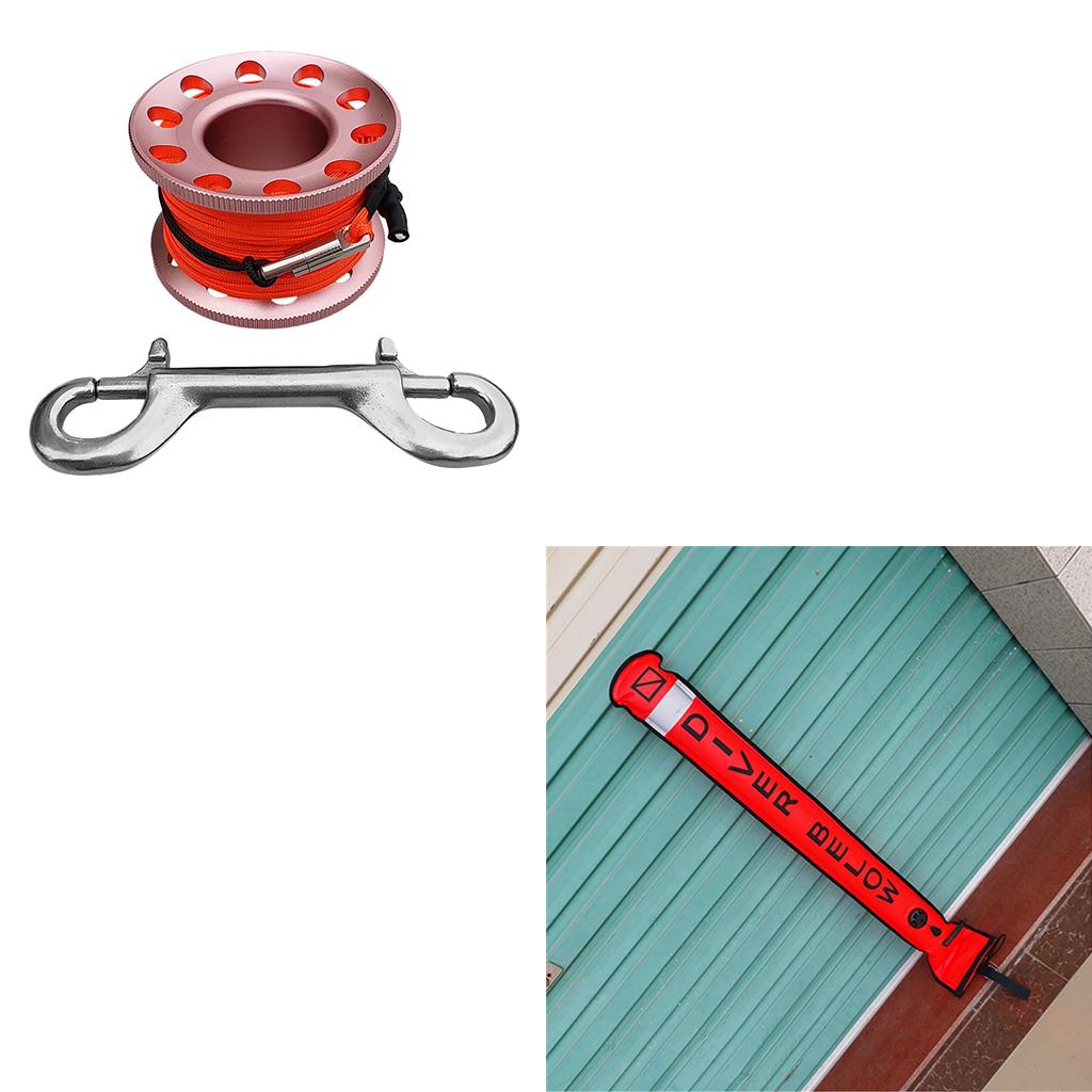 

Professional Scuba Diving SMB Surface Marker Buoy & Reel Equipment рожевий