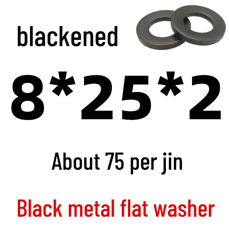Thickened Black Iron Flat Washer for Screws, Non-standard Round Design