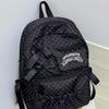 Nylon School Bag Multi-Compartment Daypack Vintage Travel Backpack  For Students