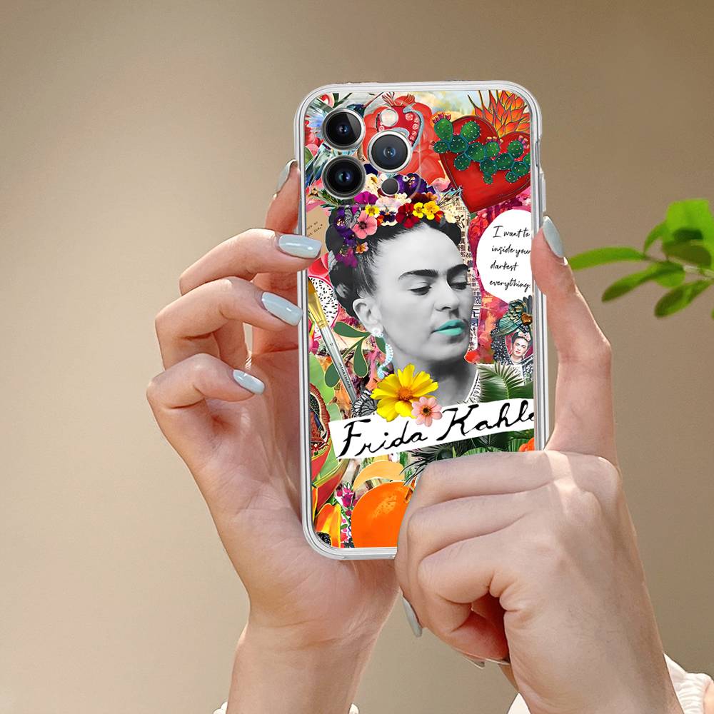 Fashion F-Frida K-KahlosS Phone Case For IPhone 11 13 16 12 17 14 15 Pro Max Plus Soft Clear Back Cover Coque