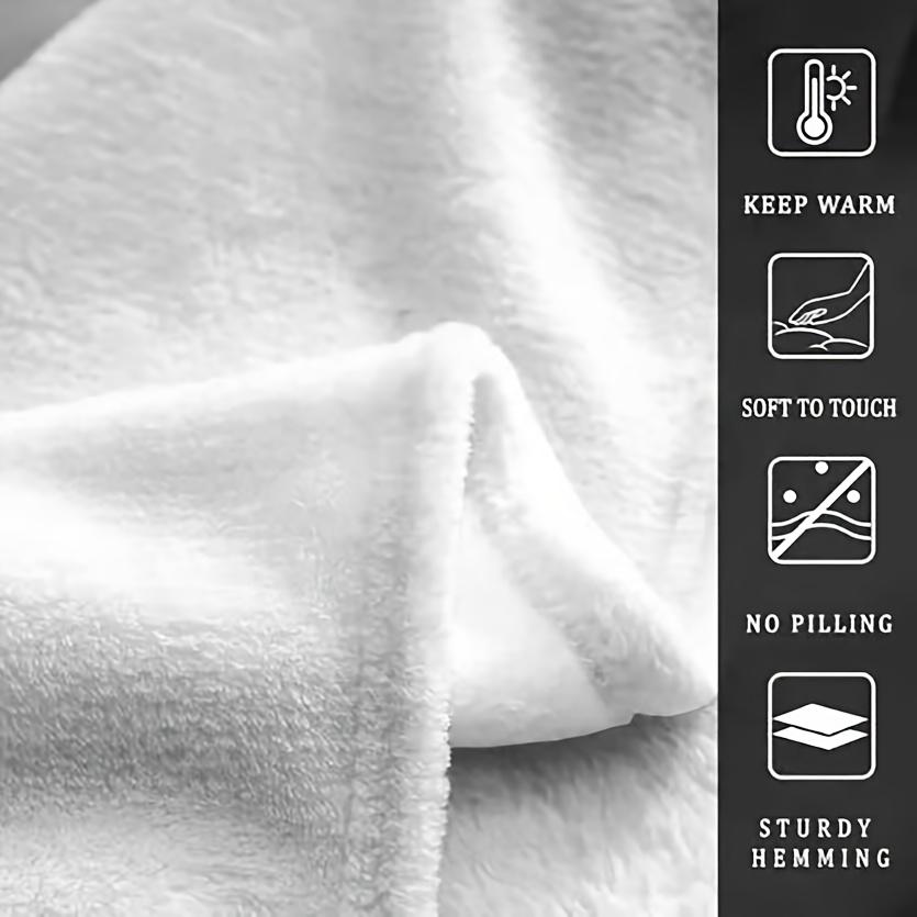 1pc Digital Printing Autumn Elements Leaf Pumpkin Pattern Flannel Blanket, super soft and comfortable lightweight throw blanket