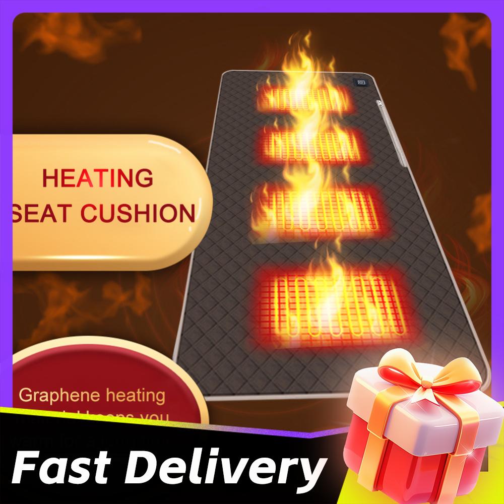 4-Zone Smart 5V Heated Cushion Outdoor Camping Chairs USB-Powered Heating Pad Portable Heated Mat for Outdoor Seating Comfort