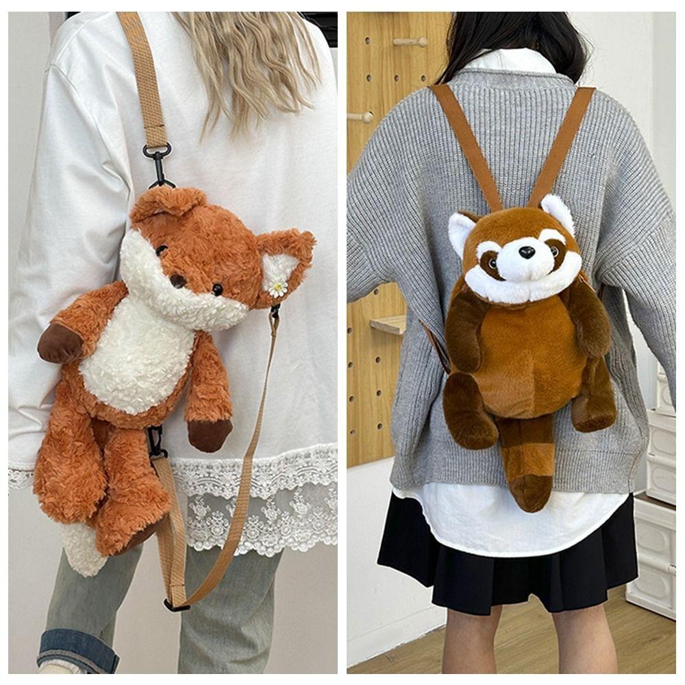 Stuffed Toy Panda Plush Backpack Kawaii Children's School Bag Animal Shoulder Bag  Birthday Gifts
