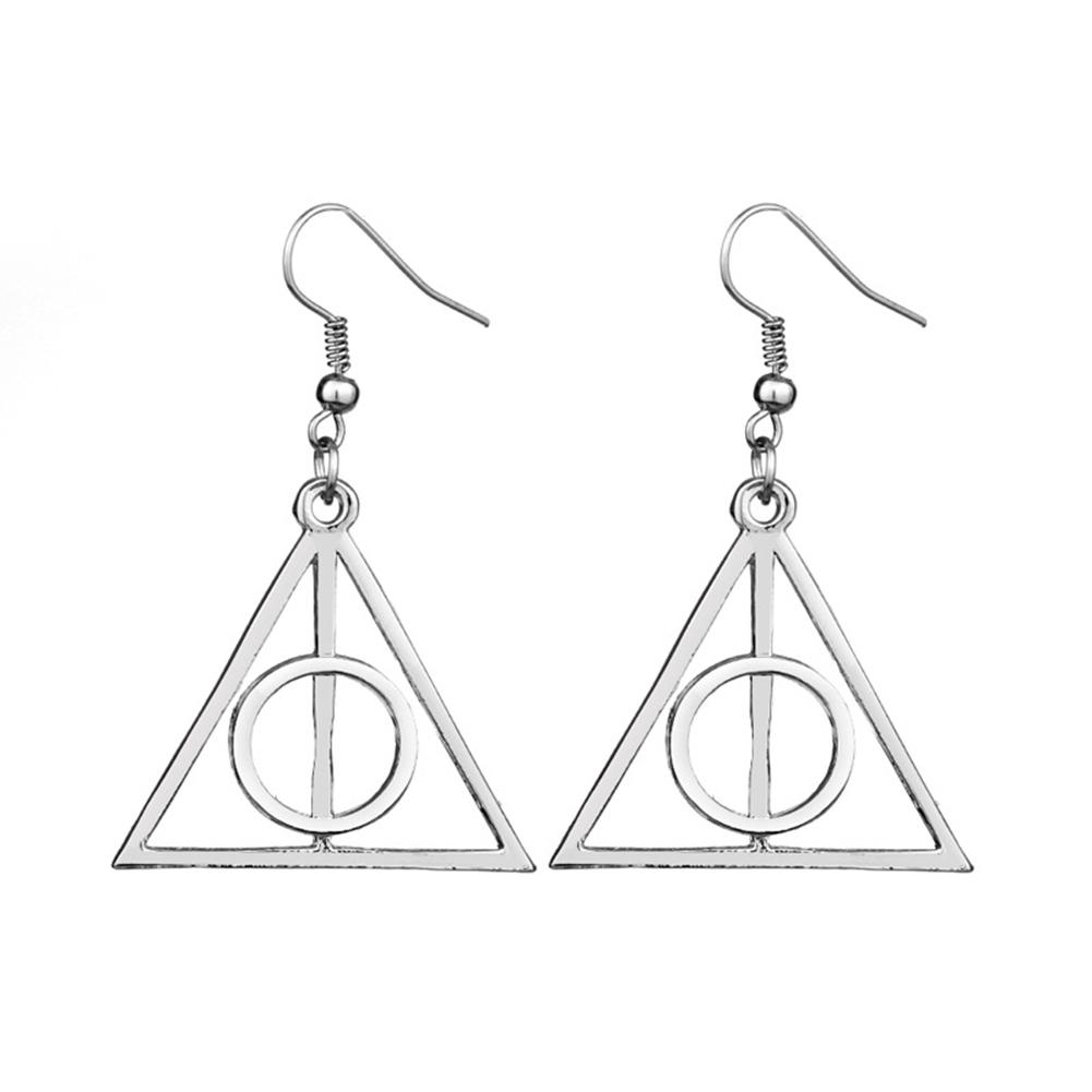 Women Girl Fashion Geometric Triangle Charm Earrings Modern Alloy Eardrop