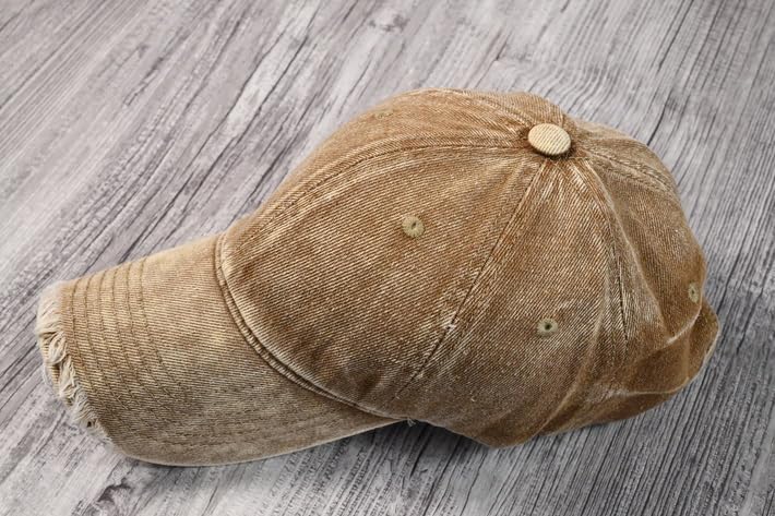 Vintage Distressed Denim Jeans Hat for Men and 7987002 [LTG] Women, (JP, Sizes 56.0 Cm, 59.0 Cm, Khaki)