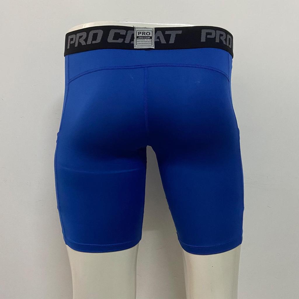 Lauf-Fitness-Kompressionsshorts mit Taschen, schweißableitend, schnelltrocknend und dehnbar