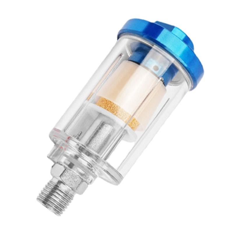 1/4" Air Hose Filter with Moisture Trap - Inline Water Oil Separator for Compressor, Spray Paint Gun and Air Tools