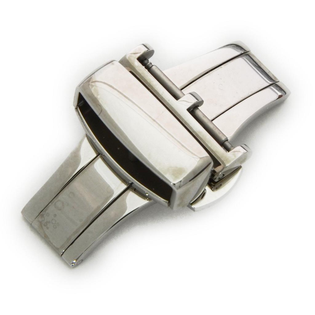 CASSIS Watch Strap D-Buckle PBF D-BUCKLE2 Two Mirror 18mm Silver with Replacement Tool CASSM2018