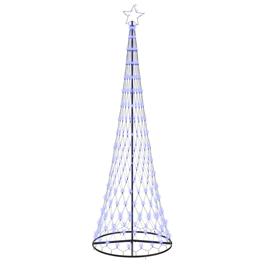 LED Christmas Tree with 355 LEDs Blue 302.5 Cm Metal