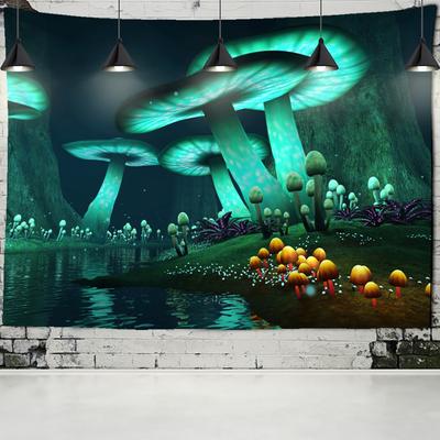 Psychedelic Mushroom Tapestry Wall Hanging Bohemian Mandala Witchcraft Mystery Tapiz Dormitory Bedroom Decor
