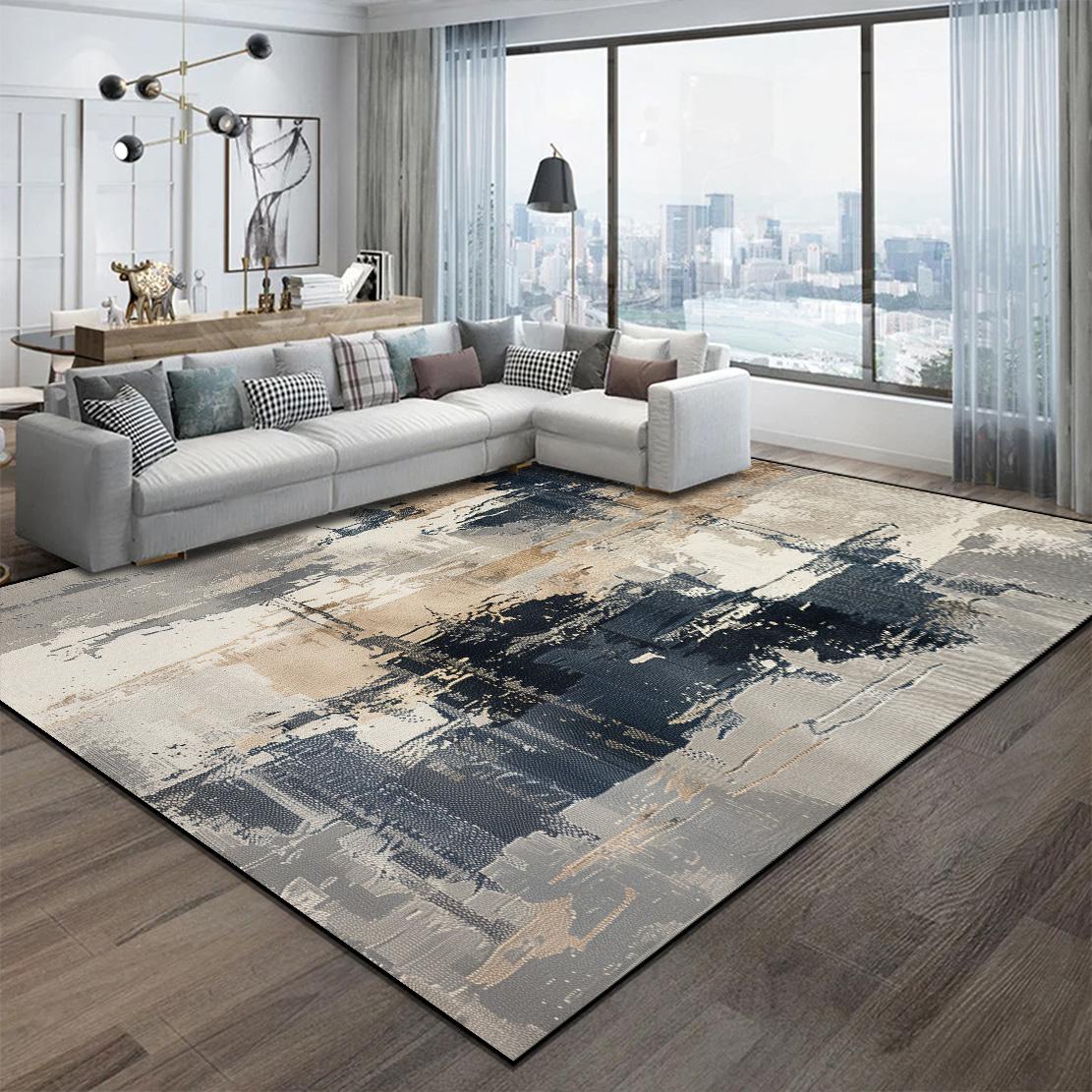 Ковер в стиле абстрактного искусства, роскошный ковер, украшение для дома, коврик для пола под диван в гостиной, прикроватные коврики для спальни, большой коврик с противоскользящим покрытием 100*160cm