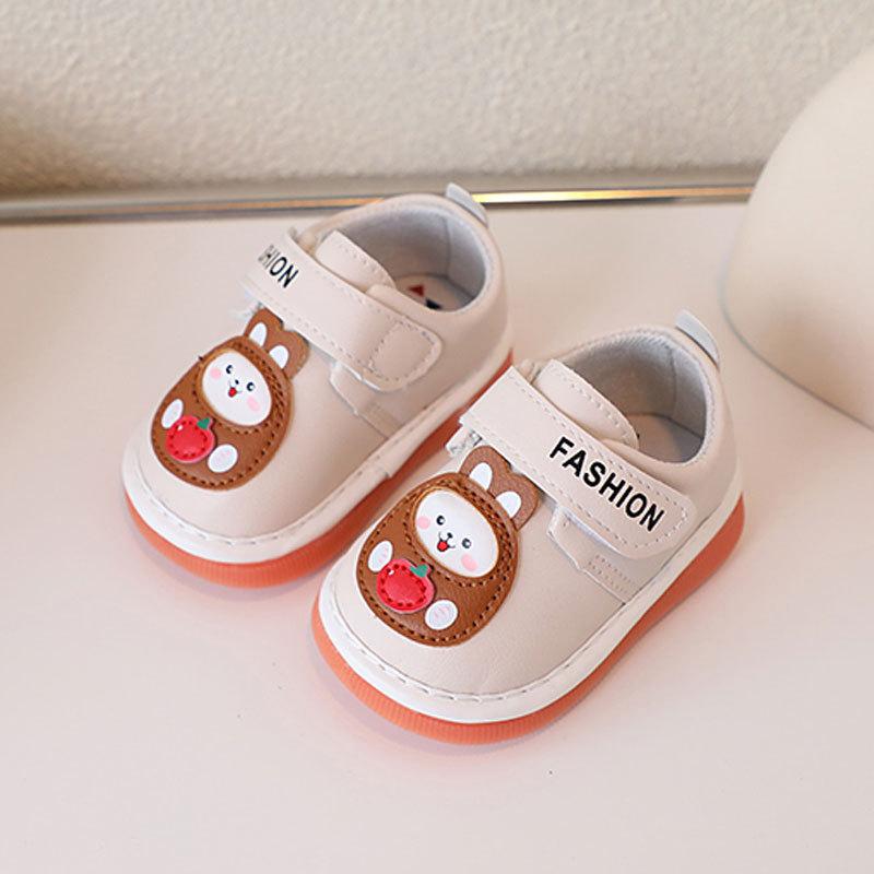 

Spring Baby Shoes Princess Shoes Men s and Women s Soft-soled Baby Toddler Shoes 0-1 Years Old 2 Called Shoes Will Ring 20 білий