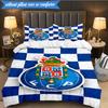 Set Biancheria da Letto Morbido Stampato Design FC Porto 3 Pezzi, Include 1 Federa Copripiumino e 2 Federe Federe Perfetto per Camera da Letto, Dormitorio, Regalo per Fan