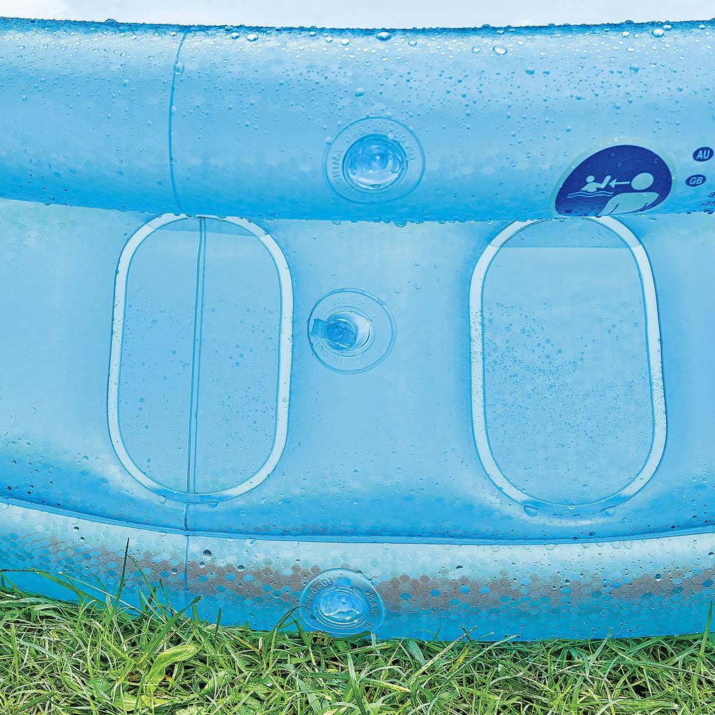 JILONG Softside Pool 155 X 155 X 28 Cm (inflated Size) with Drain Plug JL-688062 BL Medium