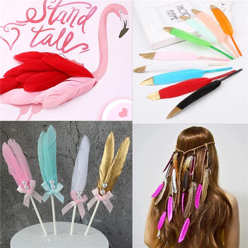 20Pcs Duck Feathers DIY Dream Catcher Halloween Crafts Supplies Wedding Home Partys Decor Jewelry Creation Apparel Accessories