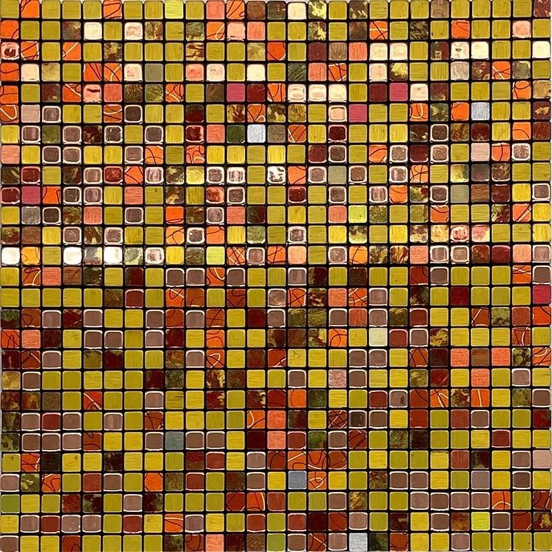 3D European Smooth Metal Mosaic Wall Sticker Self-adhesive Tile Kitchen Bathroom Bar Living Room TV Background Wall Decor Stick