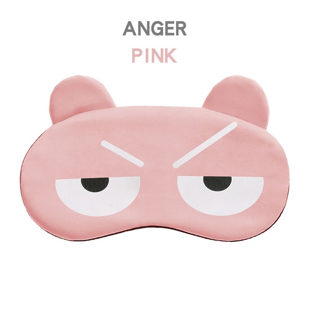 

Comfort Sleeping Blindfold Soft Eye Cover Cute Eyepatch Travel Nap Angry Pink