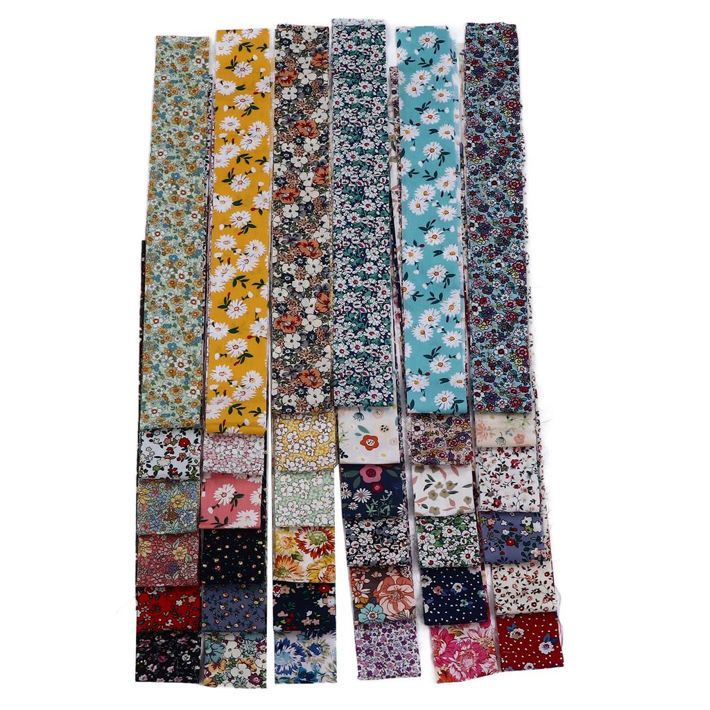 36Pcs Jelly Roll Fabric Rich Bright Color Wide Application Soft Pure Cotton Quilting Fabric for Clothes Tablecloth DIY