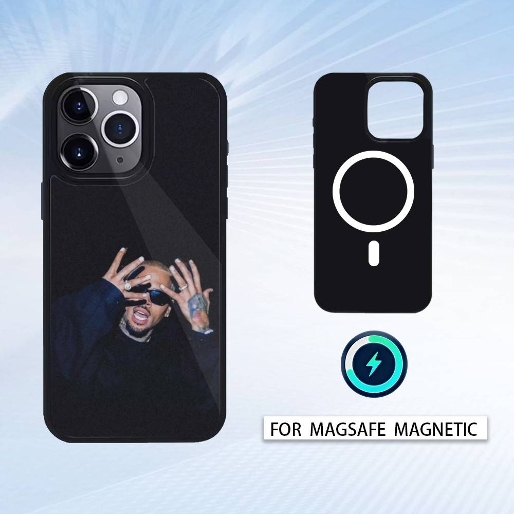 Chris Brown American Rapper Phone Case For iPhone 17,16,15,14,13,12,Pro,Max For Magsafe Magnetic Wireless Charging