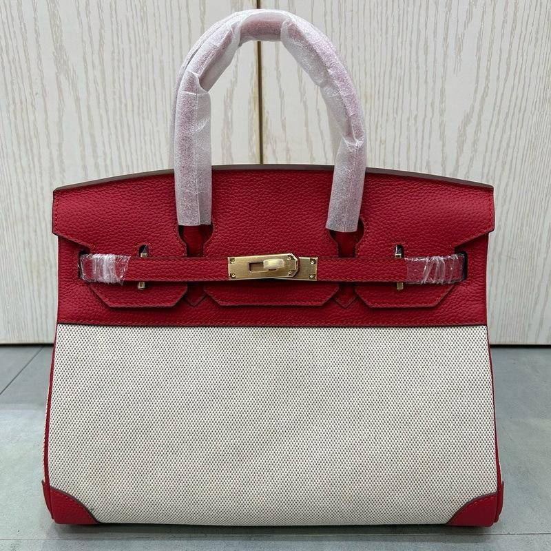 Erste Schicht aus Rindsleder mit Litschi-Muster mit Leinwand-Platin-Tasche 25-30CM (H02 Stoff BK)