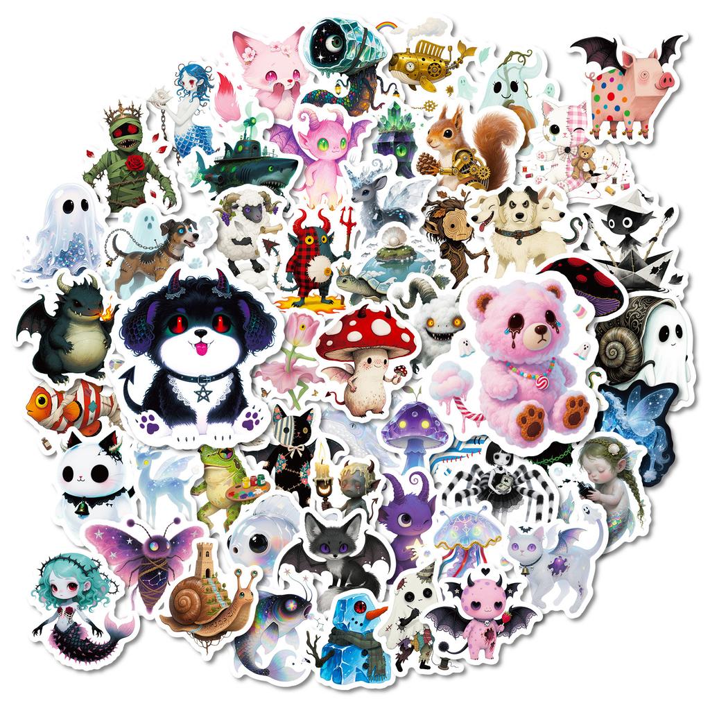 56 Gothic Fairy Tales Cartoon Stickers Creative Personality Skateboard Guitar Luggage Stickers