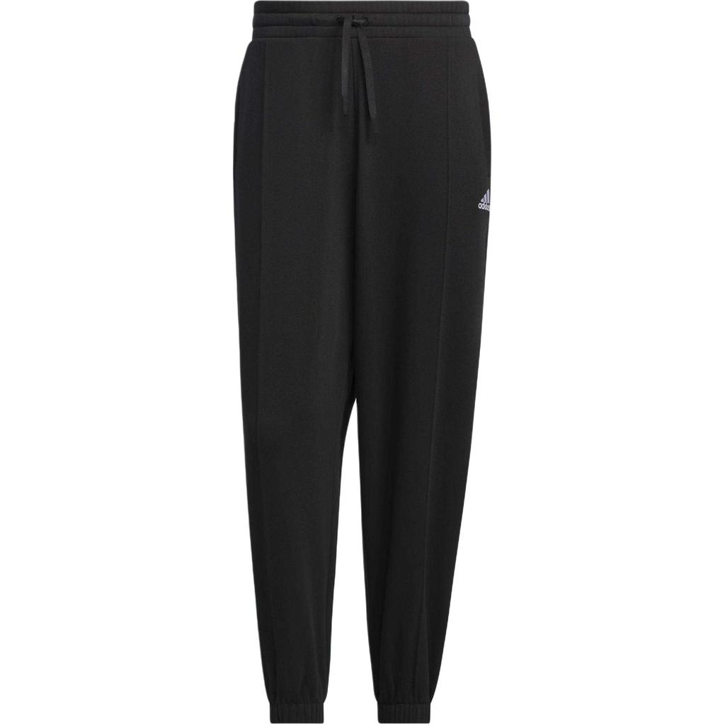 Adidas Pintuck French Terry Comfortable Casual Thickened Knitted Sports Pants Unisex Bottoms Black JM9117