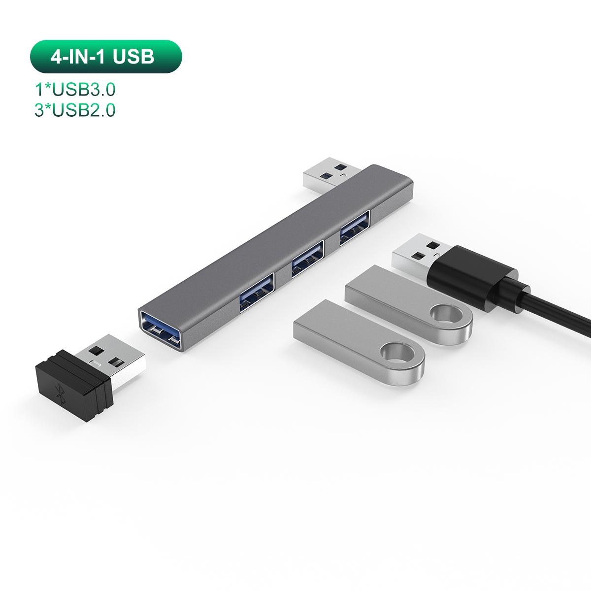 

4-в-1 USB C HUB 3.0 PD 60 Вт Type C 3.1 многопортовый USB-разветвитель OTG адаптер USB-концентратор для Xiaomi Lenovo Macbook Pro 13 15 Air Pro