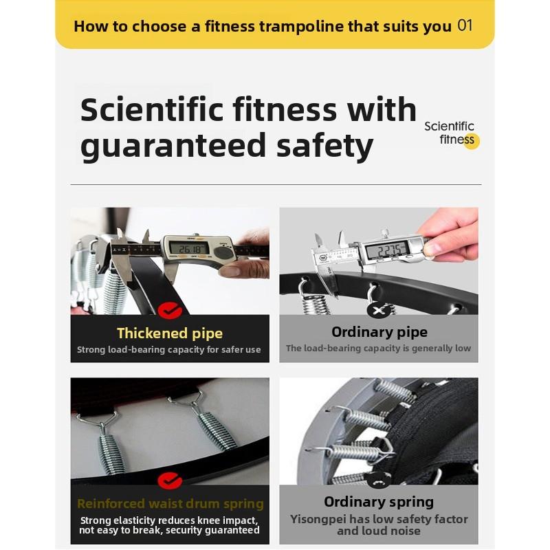 Foldable Trampoline for Kids Indoor Mini Bouncer Home Fitness Jumping Bed Cross Border Supply