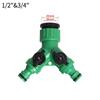 Garden Hose Y Connector 1/2" 3/4" Female Thread 2-Way Tap Adapter Quick Joint Kit With On/Off Valve Water Splitter Accessories
