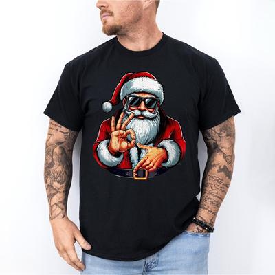Lustig Sechs Sieben 6 7 Meme Weihnachtsmann Gesicht 67 Weihnachten Weihnachtsmann Xmas Unisex T-Shirt
